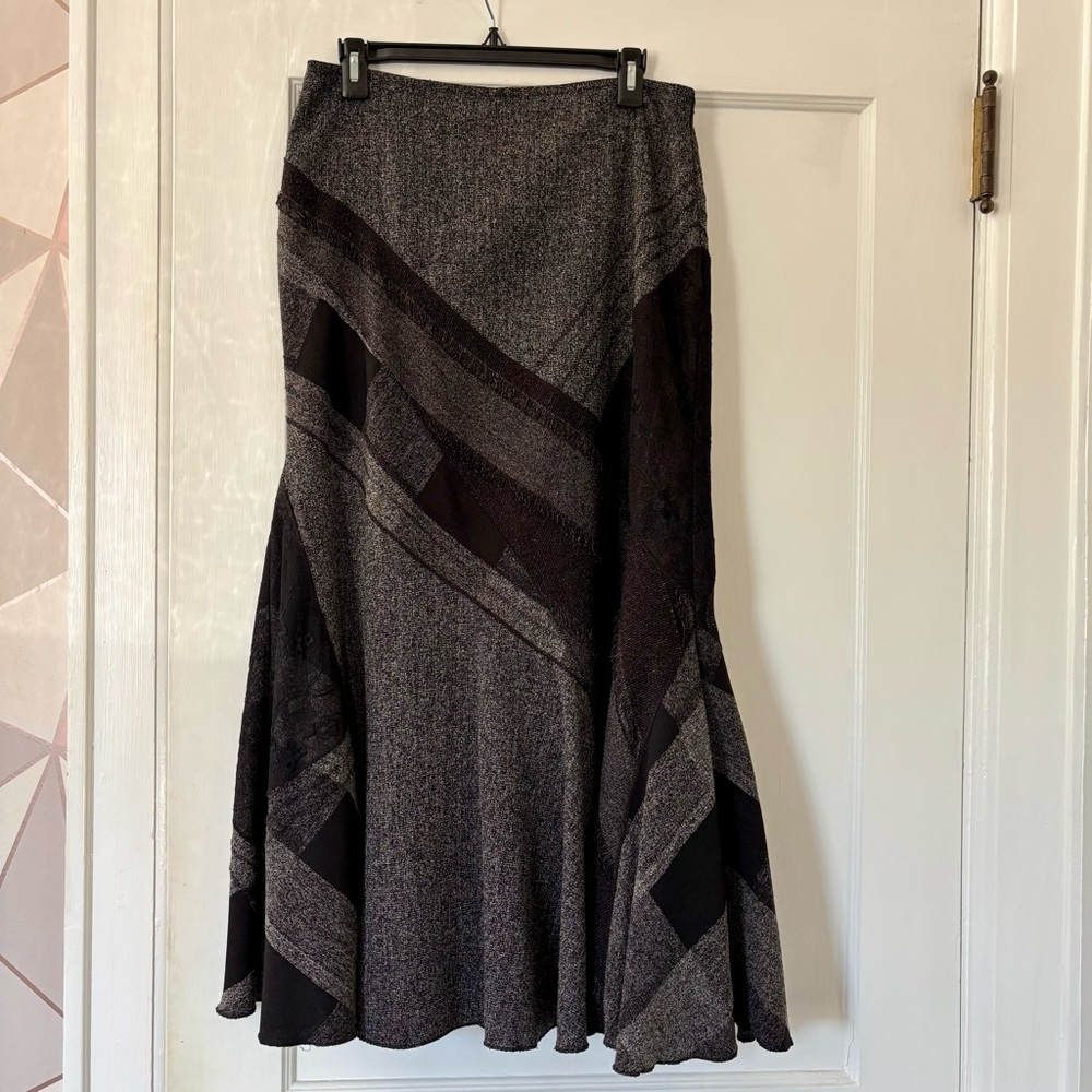 Vintage Maxi Skirt Artsy Witchy Goth Multi Media Dark Academia Women’s Size 12
